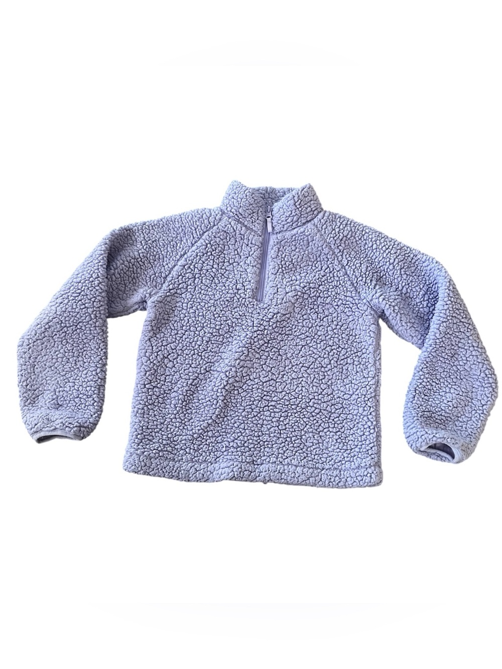 Crewcuts Girls Lavender Sherpa Fleece 1/4 Zip Pullover Size L 10-11
